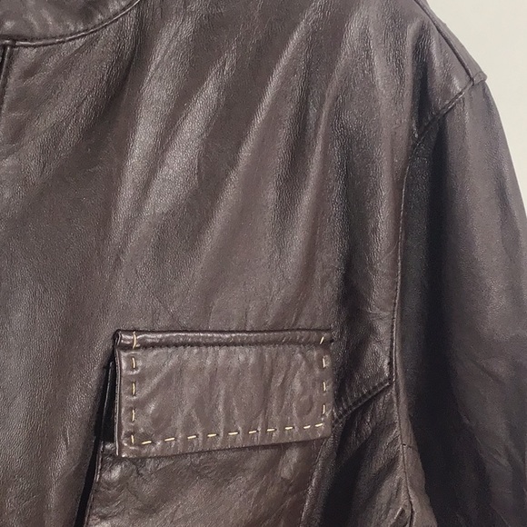 Chico’s butter soft leather zip front jacket XL - Picture 3 of 11